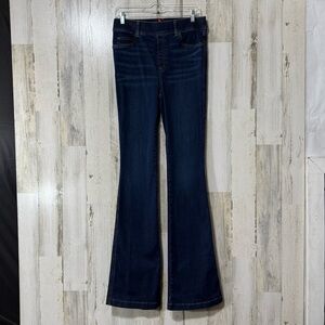 SPANX 📏LONG Length Dark Blue High Waist Slim Fit Flare Jeans